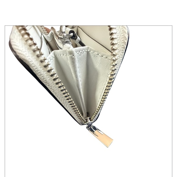 LRL Lauren Ralph Lauren embroidered leather zip wallet White Green Multicolor - Picture 4 of 16